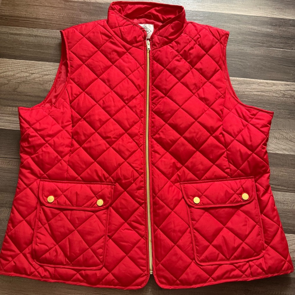 Quilted Red Vest